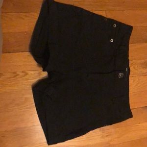 Black Cotton Redfox Shorts